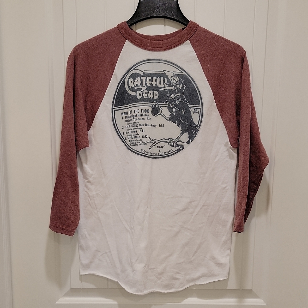 Grateful Dead Maroon and White Long Sleeve Tee